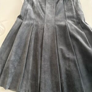 Danier Charcoal Suede A-Line Skirt